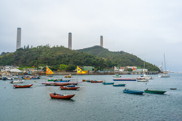 Lamma Island , the third largest island in Hong Kong during sunny day at Islands District ,...