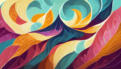 Abstract Colorful and Dynamic Composition with Fun and Entertaining Elements on digital art concept. - 782857386