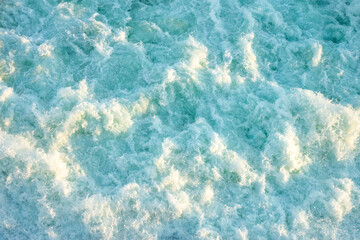 Pattern and texture made by rapidly streaming turbulent waters