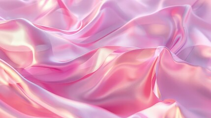 A fluid, abstract background in shades of pink pastel, with a holographic effect that appears to flow and shift, blurred at the edges for a gentle, soothing transition. 