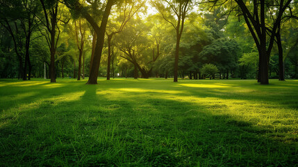 beautiful green park, relaxing wallpaper 