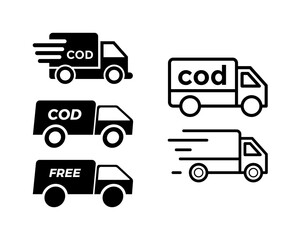 Vector set of delivery icons