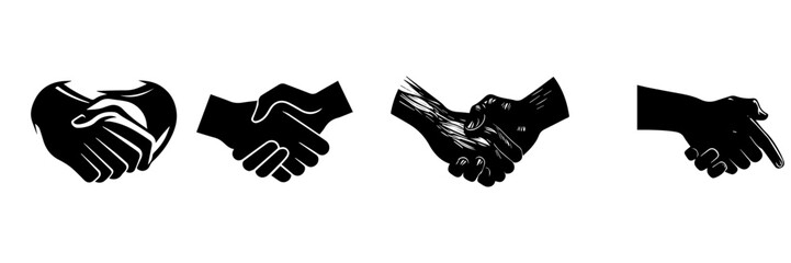 black and white handshake