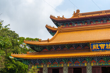 Po Lin Monastery , Buddhist Monastery during sunny day in Lantau island at Tung Chung , Hongkong :...