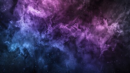 A moody, atmospheric dust cloud in deep shades of purple, blue, and black. The dust forms a dense, swirling pattern, creating a sense of depth and mystery. 