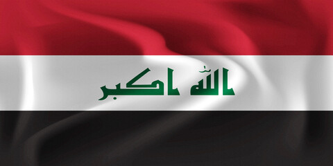 Naklejka premium Iraq flag illustration image 