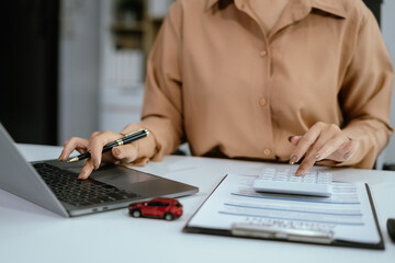 Car and money for loan credit financial, lease and rental concept.