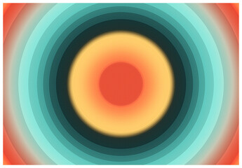 Vintage cartoon vector art retro abstract texture with spinning circle effect
