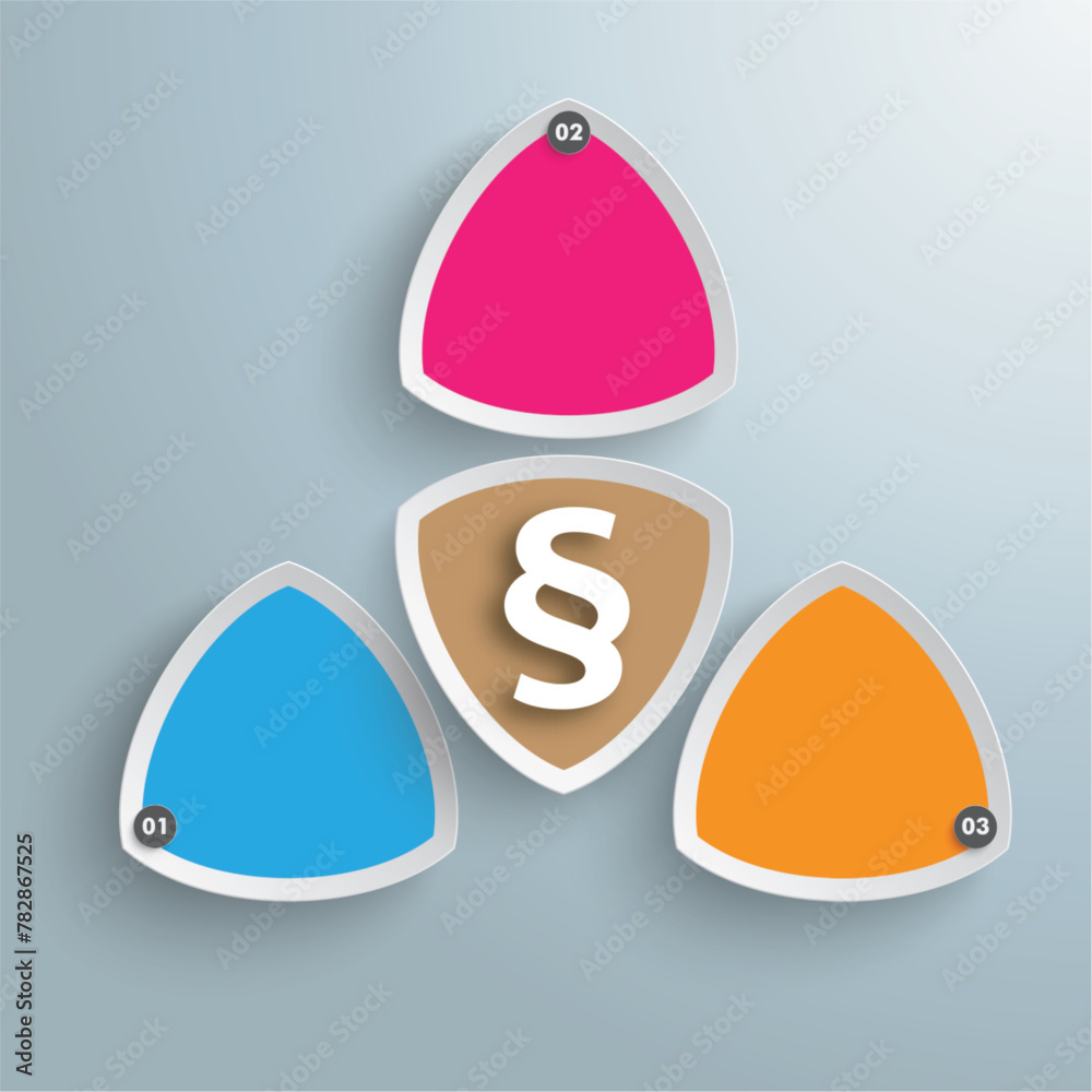 Canvas Prints 4 round colored triangles orange infographic paragraph