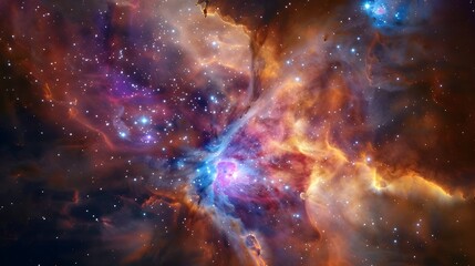 Cosmic Nebulas Core Revealed A Vibrant Universe of Star Formation generative ai - obrazy, fototapety, plakaty