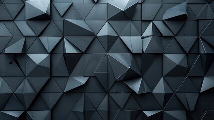 A black and white image of a wall with many triangles - Powered by Adobe