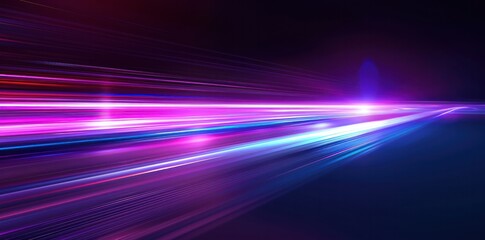 A purple and blue lighted line with a bright blue spot in the middle