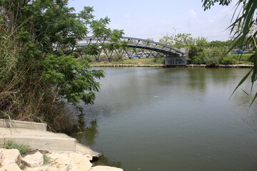 The bridge was built over a gorge and a water obstacle.