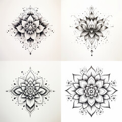 Mandala flower tattoo idea 