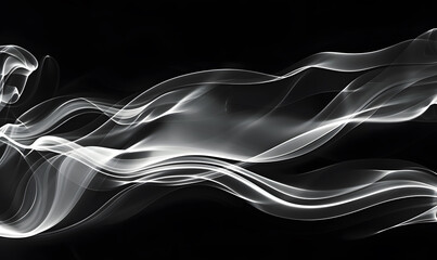 smoke on black background generated by AI technology