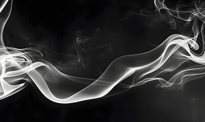 smoke on black background generated by AI technology