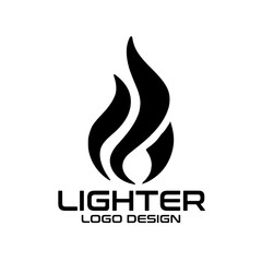 Naklejka premium Lighter Vector Logo Design