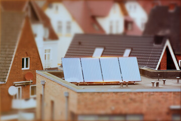 Solar Panels Installation On The Roof.