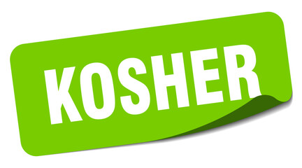 kosher sticker. kosher label