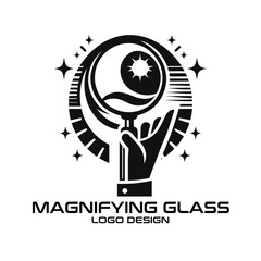 Magnifying Glass Vector Logo Design