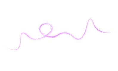 Luminous pink lines of speed. Light glowing effect . Abstract motion lines. White background isolated Light trail wave, fire path trace line, car lights, optic fiber and incandescence curve twirl.	