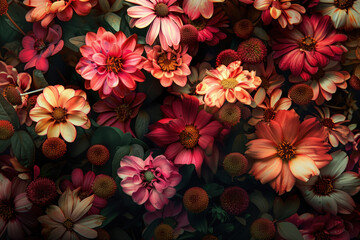 Floral background. Created with Generative AI technology.
