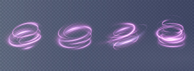 Luminous red podium lines png of speed. Light glowing effect png. Abstract motion lines. Light trail wave, fire path trace line, car lights, optic fiber and incandescence curve twirl	
