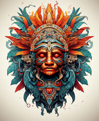 Maya mask tattoo idea 