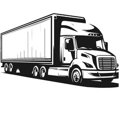 Cargo Truck 🚚 transportation, delivery, boxes. Fast delivery or logistic transport. Easy colour change. City commercial delivery truck template. Vector isolated on white background 