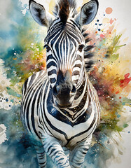 Zebra Wizji: Fantazyjne Pasy na Tle Kolorów
