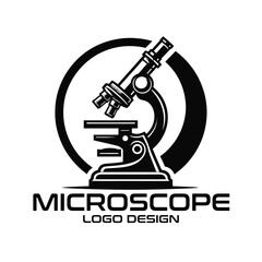 Microscope Vector Logo Design