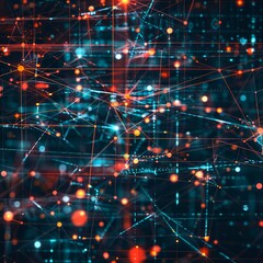 Obraz premium A visualization of a vast network of connectivity with various digital devices and data streams