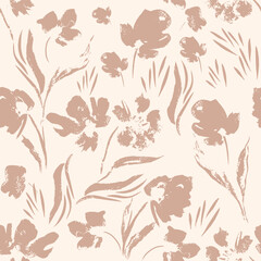 Powder Flower Prints Decorative vector seamless pattern. Repeating background. Tileable wallpaper print.