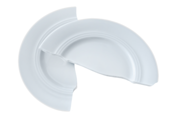 Zerbrochenes Porzellan und Hintergrund transparent PNG cut out  Broken Chinaware