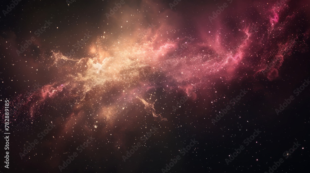 Wall mural universe filled with stars, nebula and galaxy. colorful space background with stars. beauty of deep 