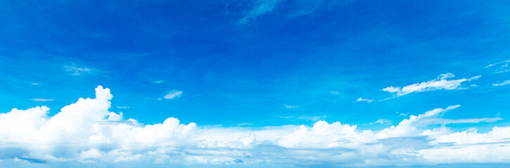 blue sky background with tiny clouds. panorama - 782889776