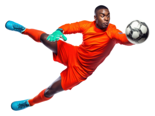 PNG Soccer ball football kicking. 