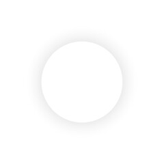 Round frame, shape with shadow, mockup for inscription, on white background. for cards, invitations