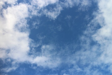 Beautiful blue sky and white cloud