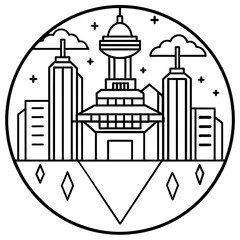        Future city vector illustration.
