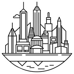        Future city vector illustration.
