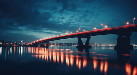 Twilight Serenity: Urban Bridge Over Calm Waters