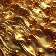 Gold texture background, liquid gold.