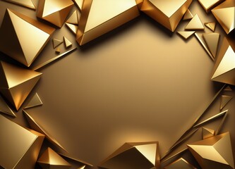 Abstract Luxury Golden Geometrical Art Background