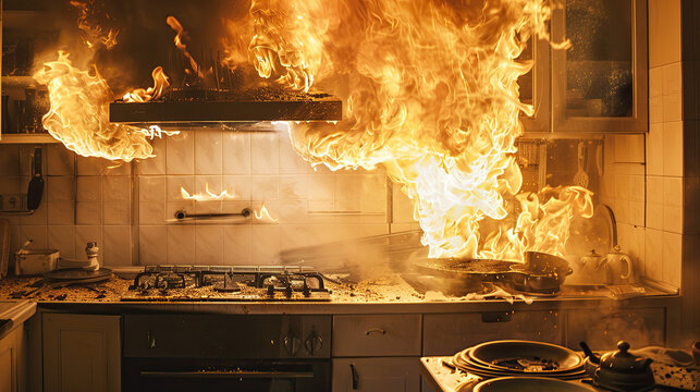 Fire in the kitchen residential fire