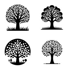 Tree icon set-43
