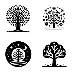 Tree icon set-39