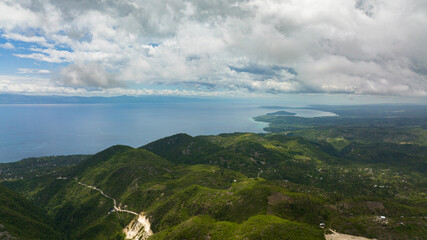 Tropical landscape of the coast of Cebu island. Philippines.