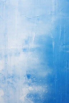 Serene Blue Abstract Art Paint Texture Background