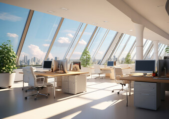 Modern Office Space with Bright Natural Light